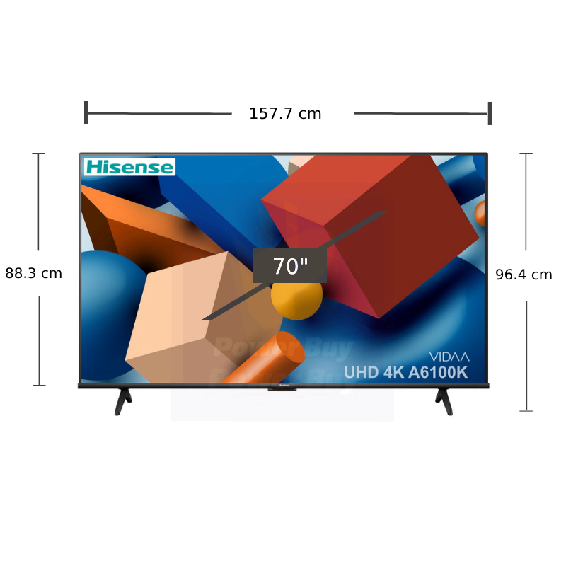 Buy HISENSE TV 70A6100K Smart TV 70 Inch 4K UHD LED 70A6100K 2023 at ...