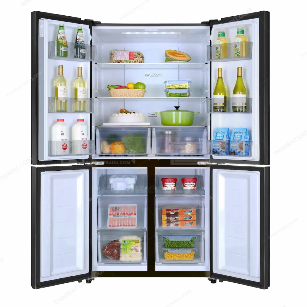Haier 冷蔵庫 Buy HAIER 4 Doors Refrigerator 16.1 Cubic Inverter (Glass Black