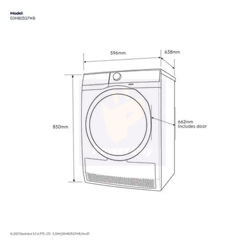 Electrolux 8kg heat pump deals dryer edh803cewa