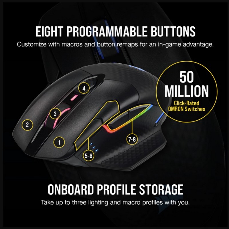 CORSAIR Gaming Mouse (Black) Dark Core RGB Pro CORSAIR Gaming Mouse (Black) Dark Core RGB Pro SE