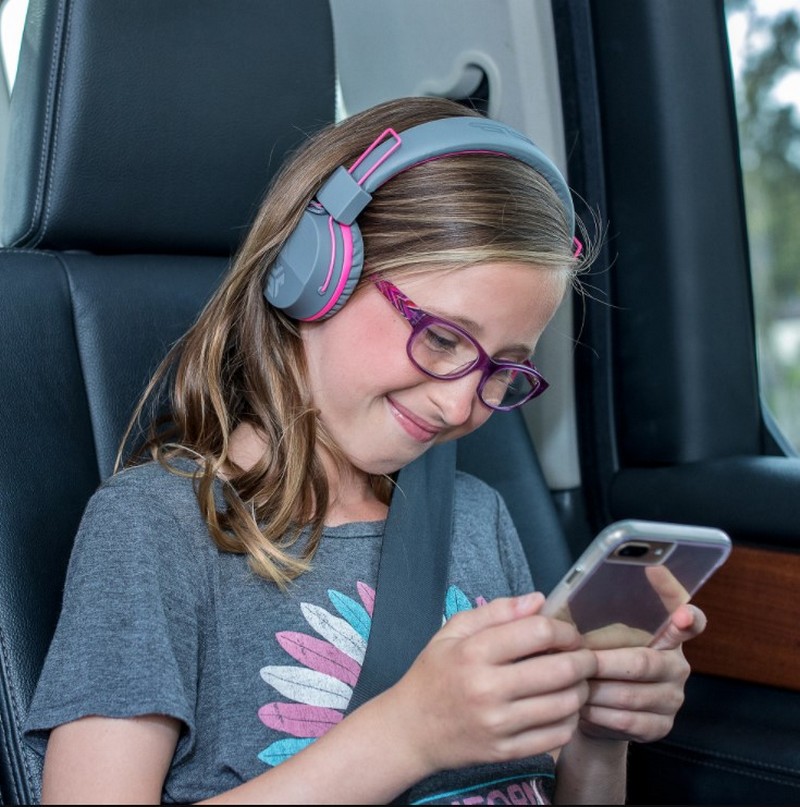 JLAB Over-Ear JBuddies Studio Bluetooth Kids Headphone (Grey/Blue) HBSTUDIOR-GRYBLU