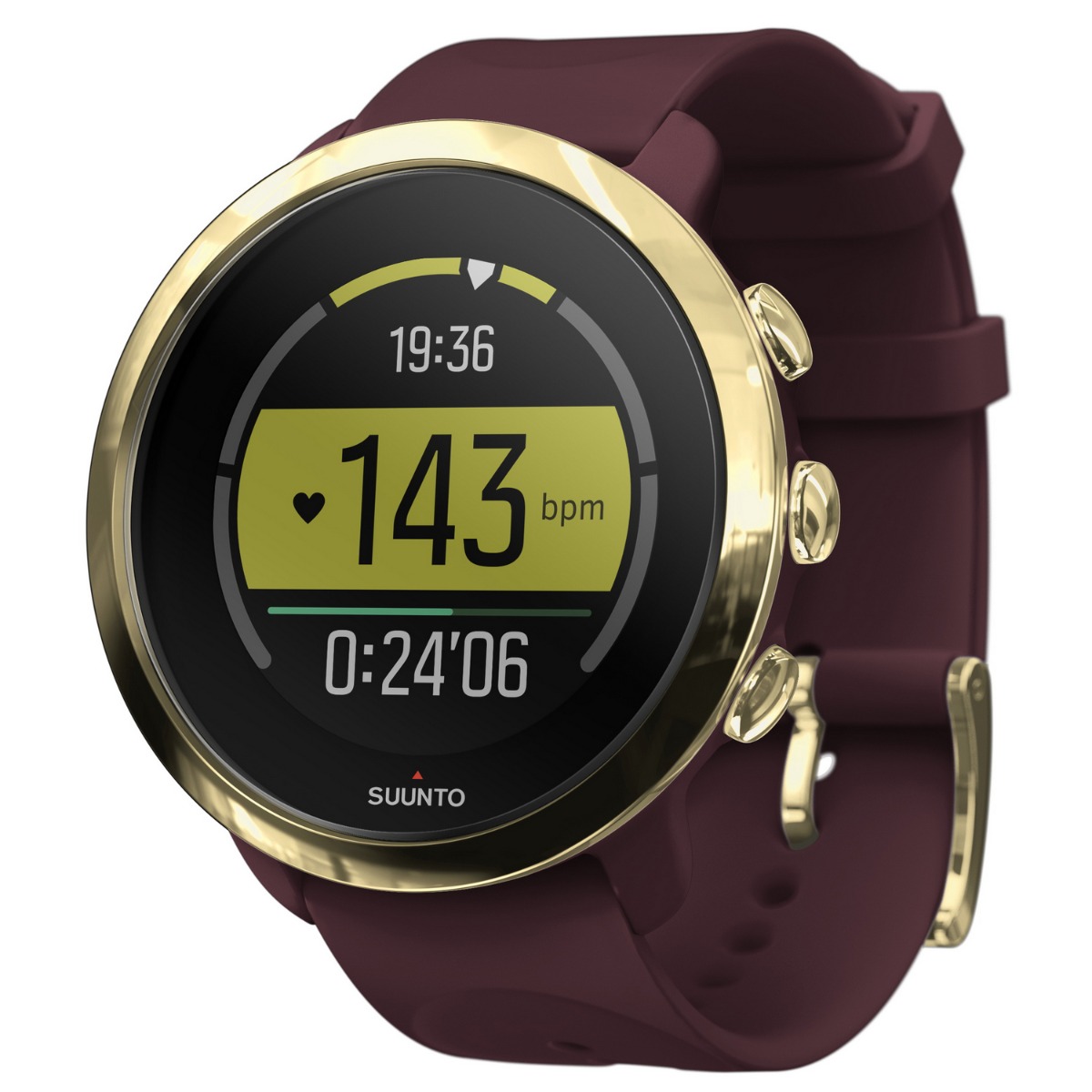 Suunto Smart Watch (50mm, Burgundy) 3 Fitness 