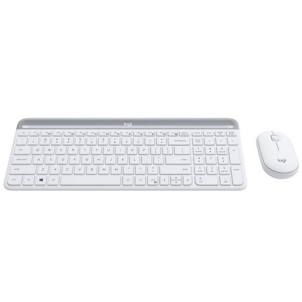 LOGITECH Wireless Keyboard + Mouse (Off-White) Slim Combo MK470