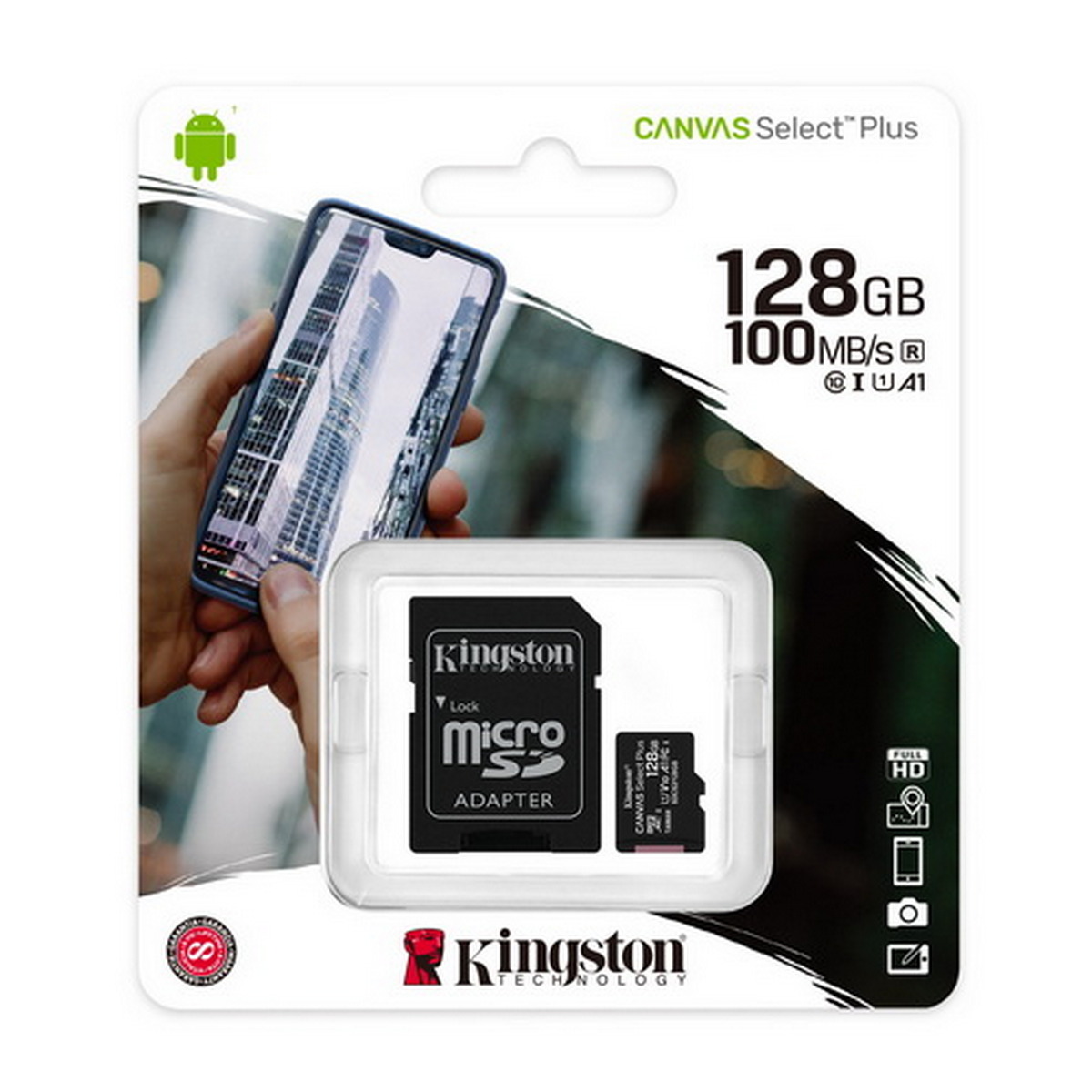 KINGSTON Micro SD Card (128GB) Canvas Select Plus