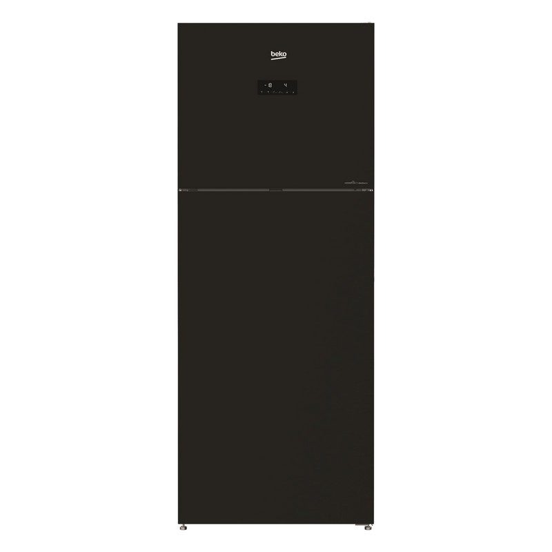 BEKO Double Doors Refrigerator (14.9 Cubic ,Black Glass) RDNT470E50VZGB