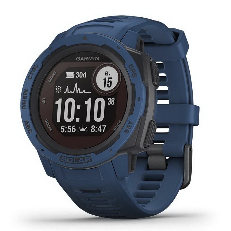GARMIN Smart Watch (45mm, Tidal Blue Case, Tidal Blue Band) Instinct Solar