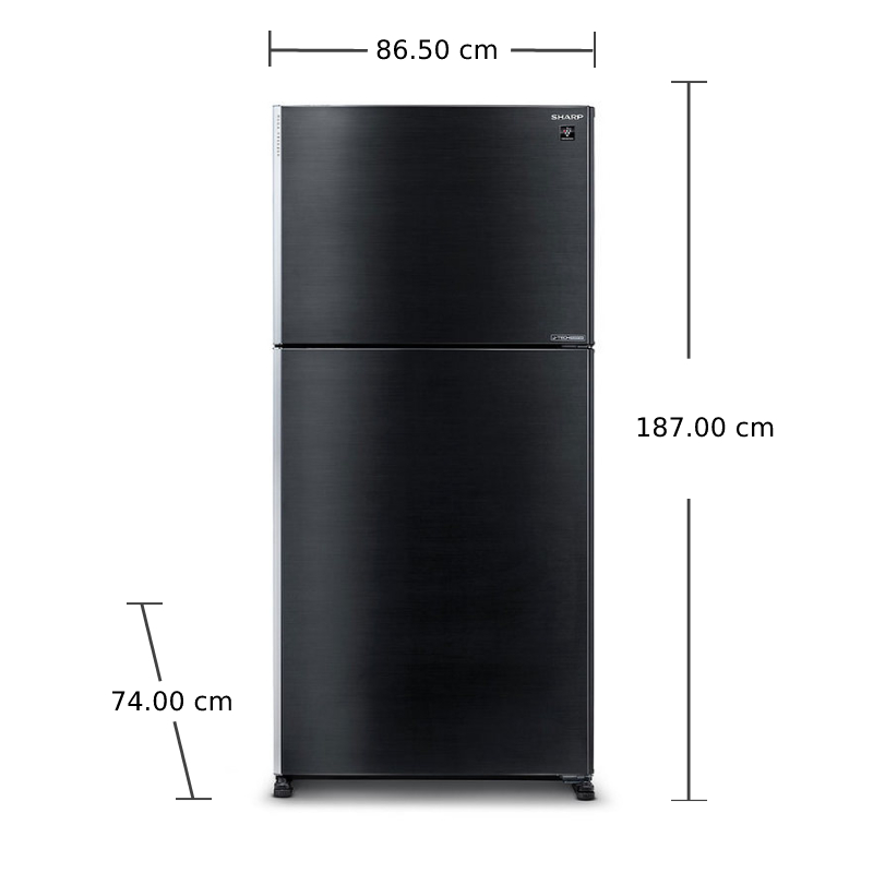 Sharp Double Doors Refrigerator (21.5 Cubic, Black) SJ-X600GP2-BK	