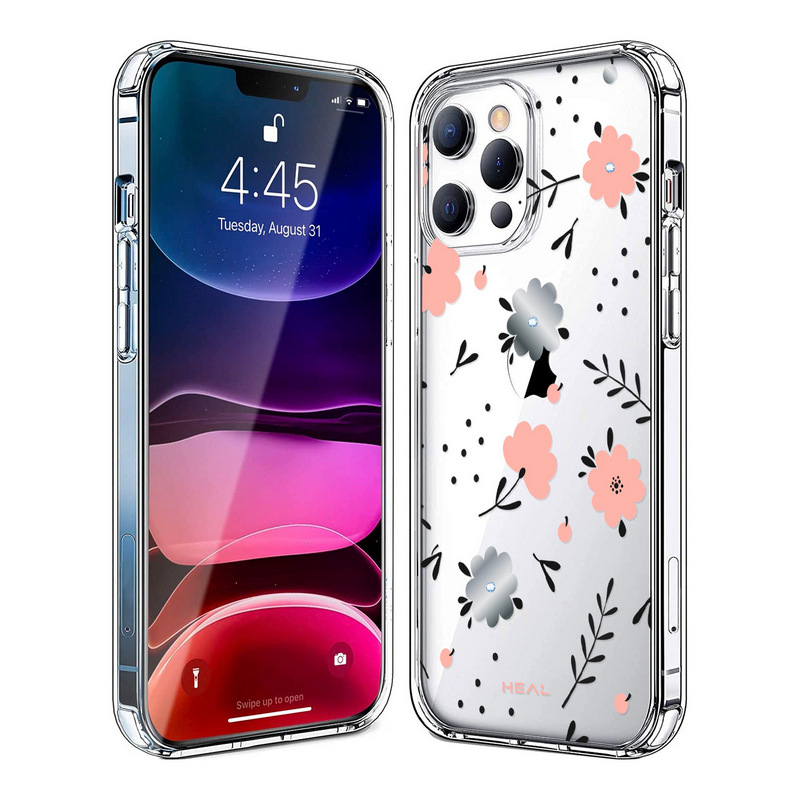 HEAL Silicone Case For iPhone 13 Pro Max (Flowers Old Rose)