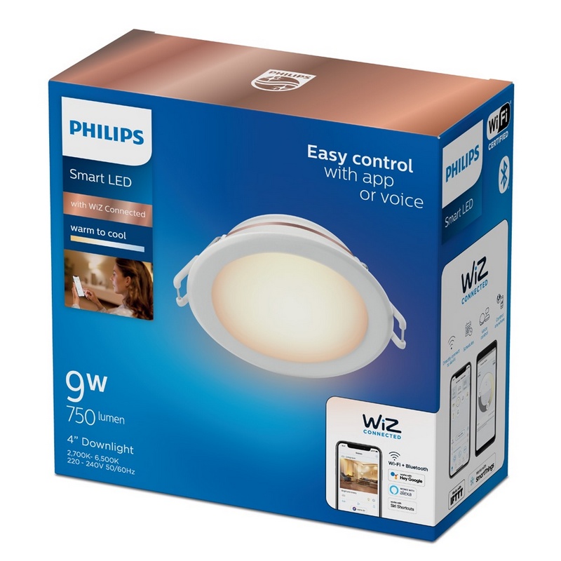 Philips Smart LED Downlight (WiZ White Ambiance) PHI WFB TW/9W RD4