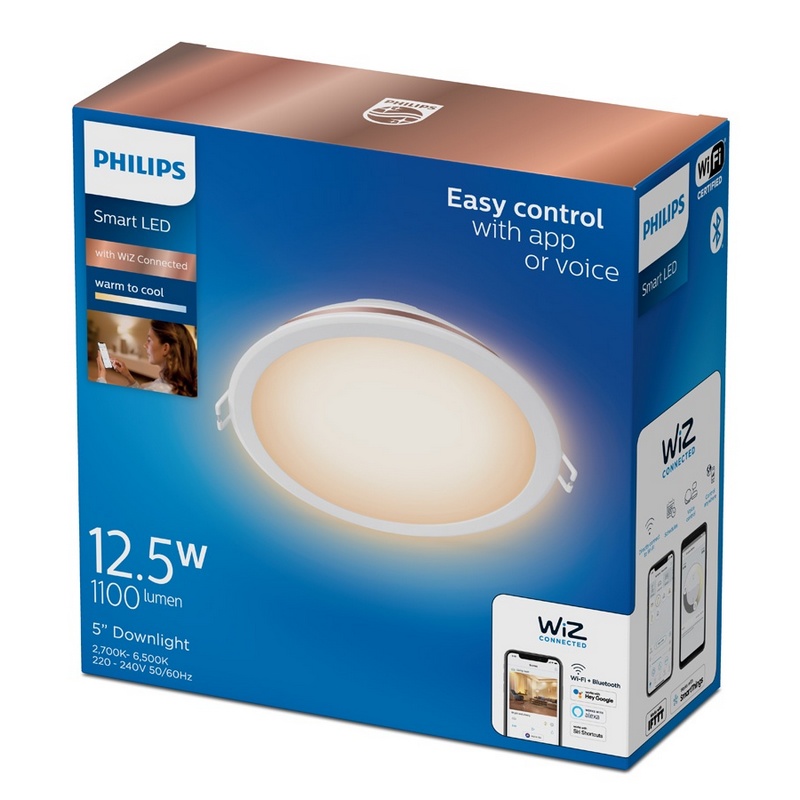 Philips Smart LED Downlight (WiZ White Ambiance) PHI WFB TW/12.5W RD5