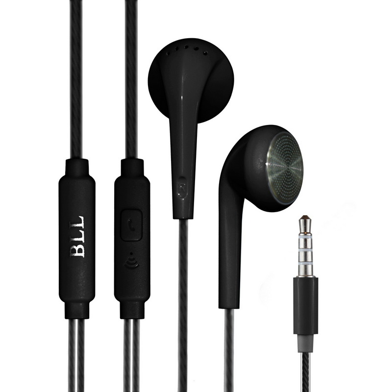 BLL Earbuds Wire Headphone (Black) 6029