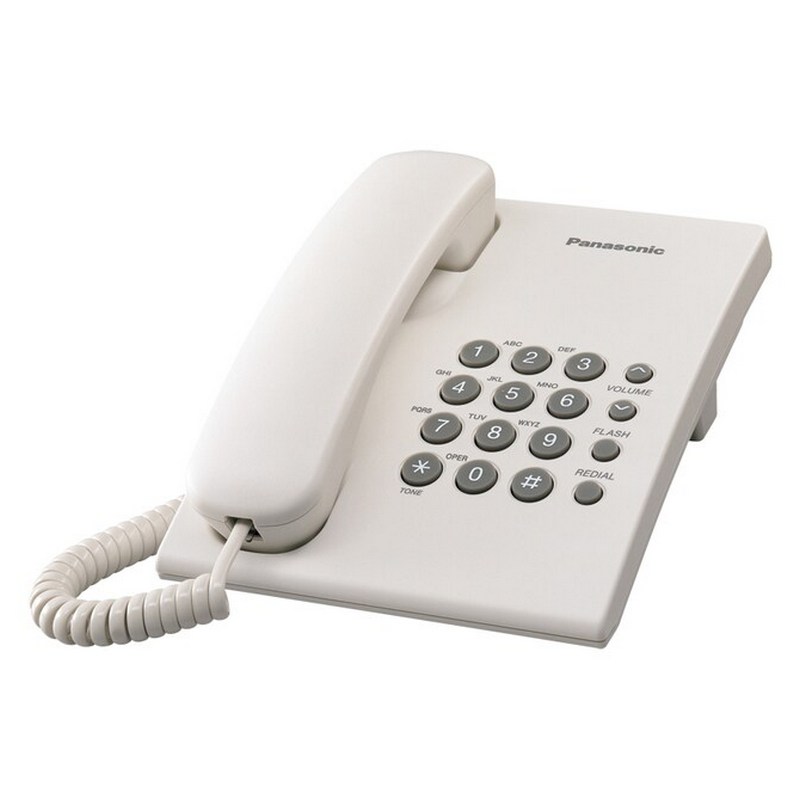 PANASONIC Corded Landline Phone (White) KX-TS500MXW