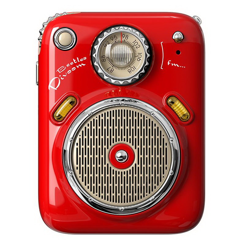 DIVOOM Beetles FM Bluetooth Speaker (Red)