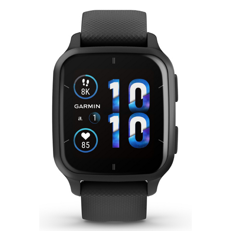Garmin Venu Sq 2 Music Edition Smart Watch (40mm., Slate/Black Case, Black Band)