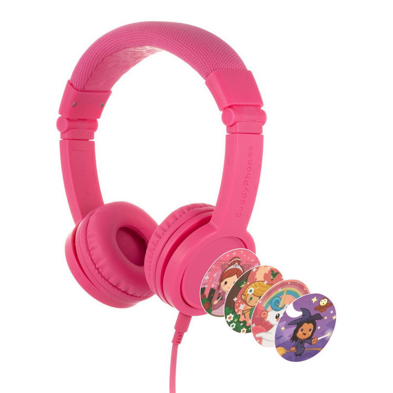 Buddyphones Explore+ On-ear Wire Kids Headphone (Rose Pink)