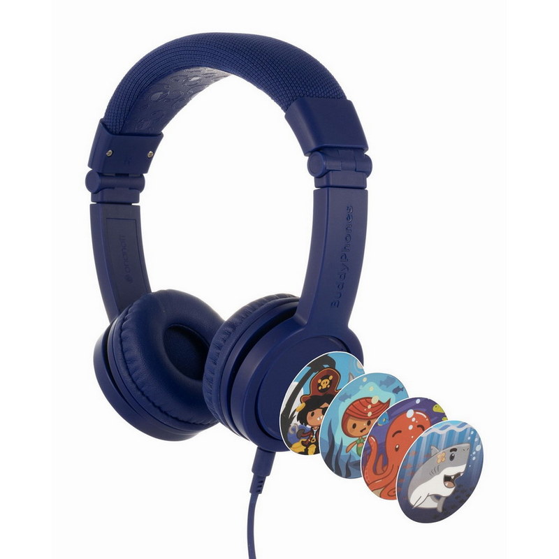 Buddyphones Explore+ On-ear Wire Kids Headphone (Deep Blue)