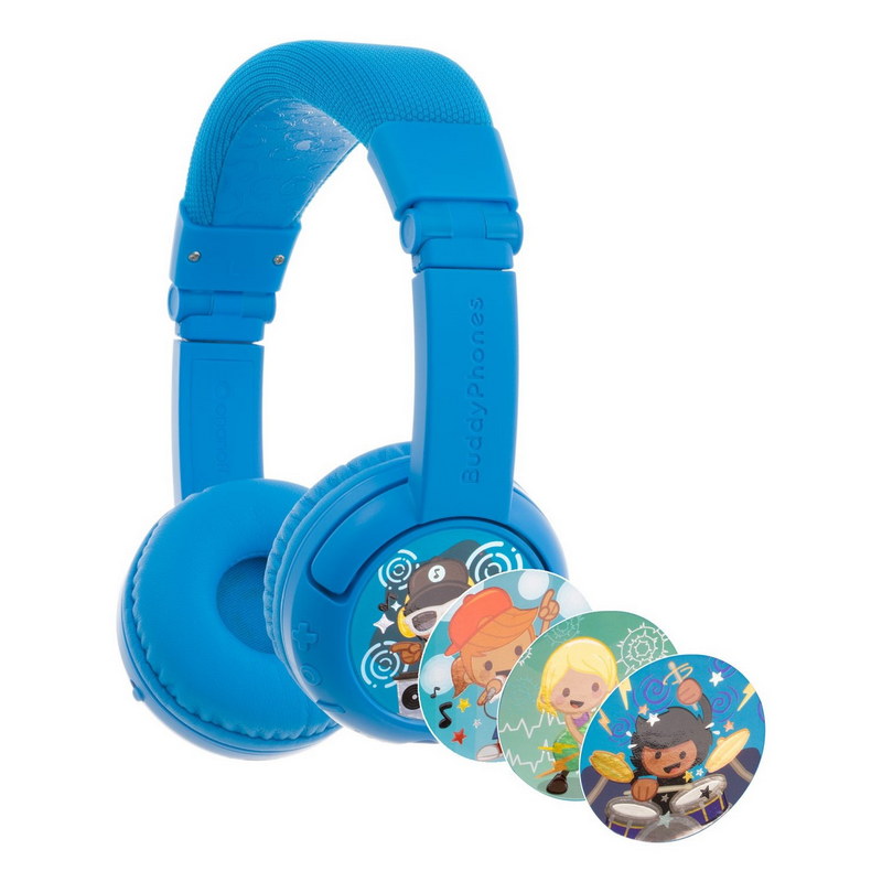 Buddyphones Play+ On-ear Wireless Kids Bluetooth Headphone (Cool Blue)