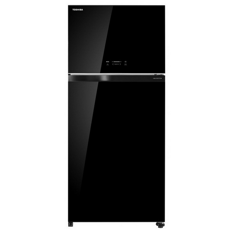 Toshiba Double Doors Refrigerator (21.8 Cubic,Glass Black) GR-AG66KA (XK)