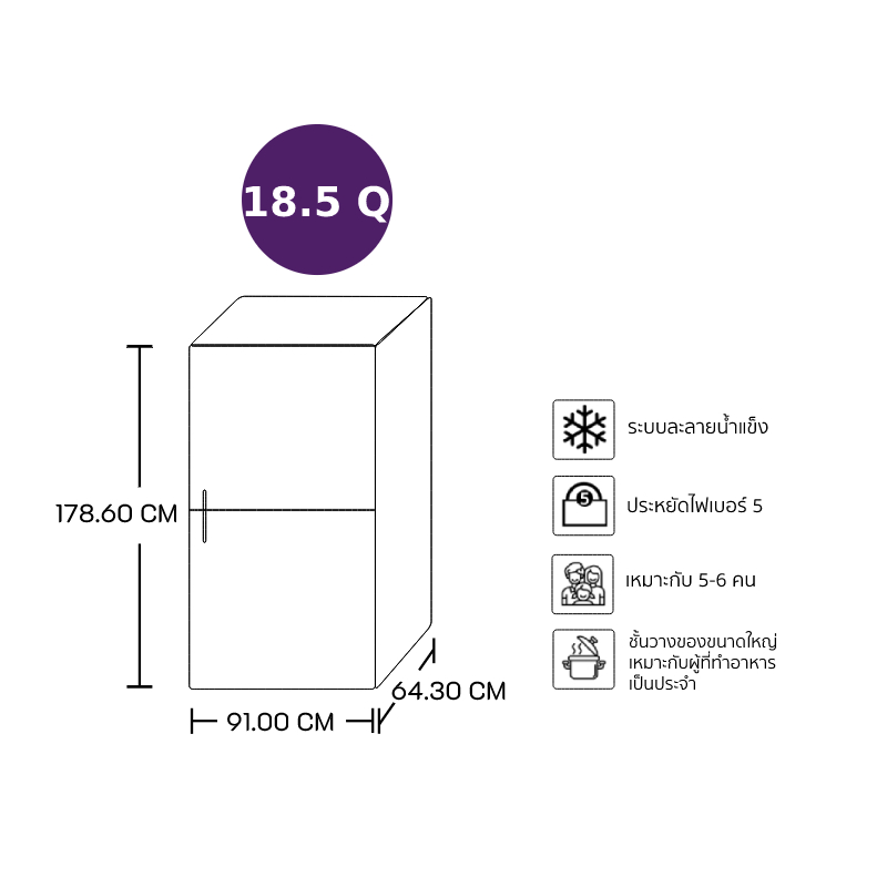 Hisense Side by Side Refrigerator (18.5 Cubic, Black) RS670N4TBN