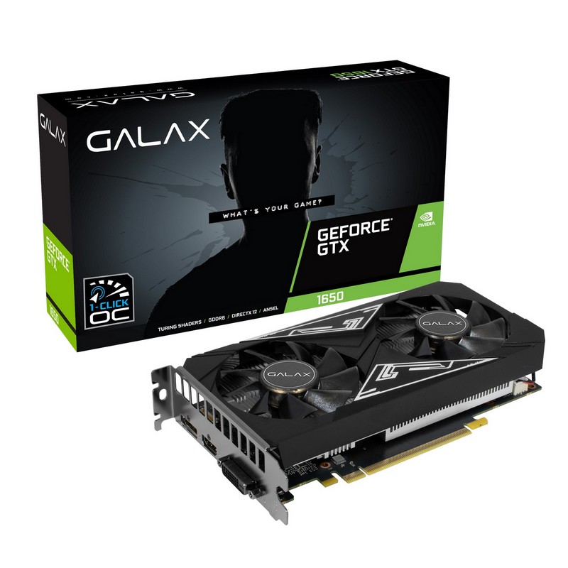 GALAX Graphic Card GeForce GTX 1650 EX PLUS 1-Click OC (4GB)