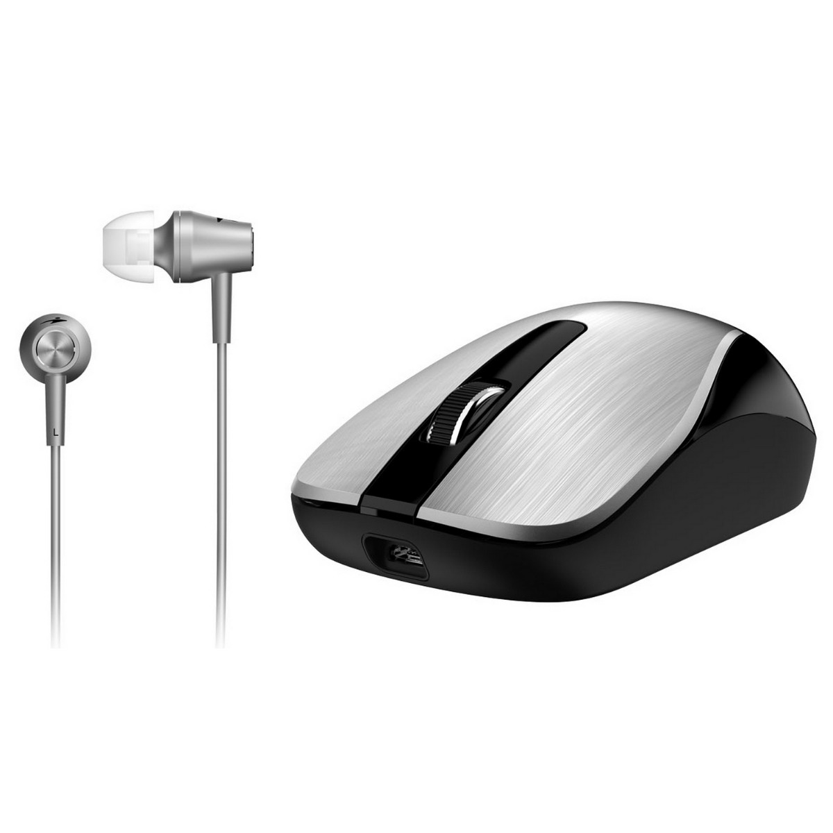 Genius Wireless Mouse + Headset (Silver) MH-8015