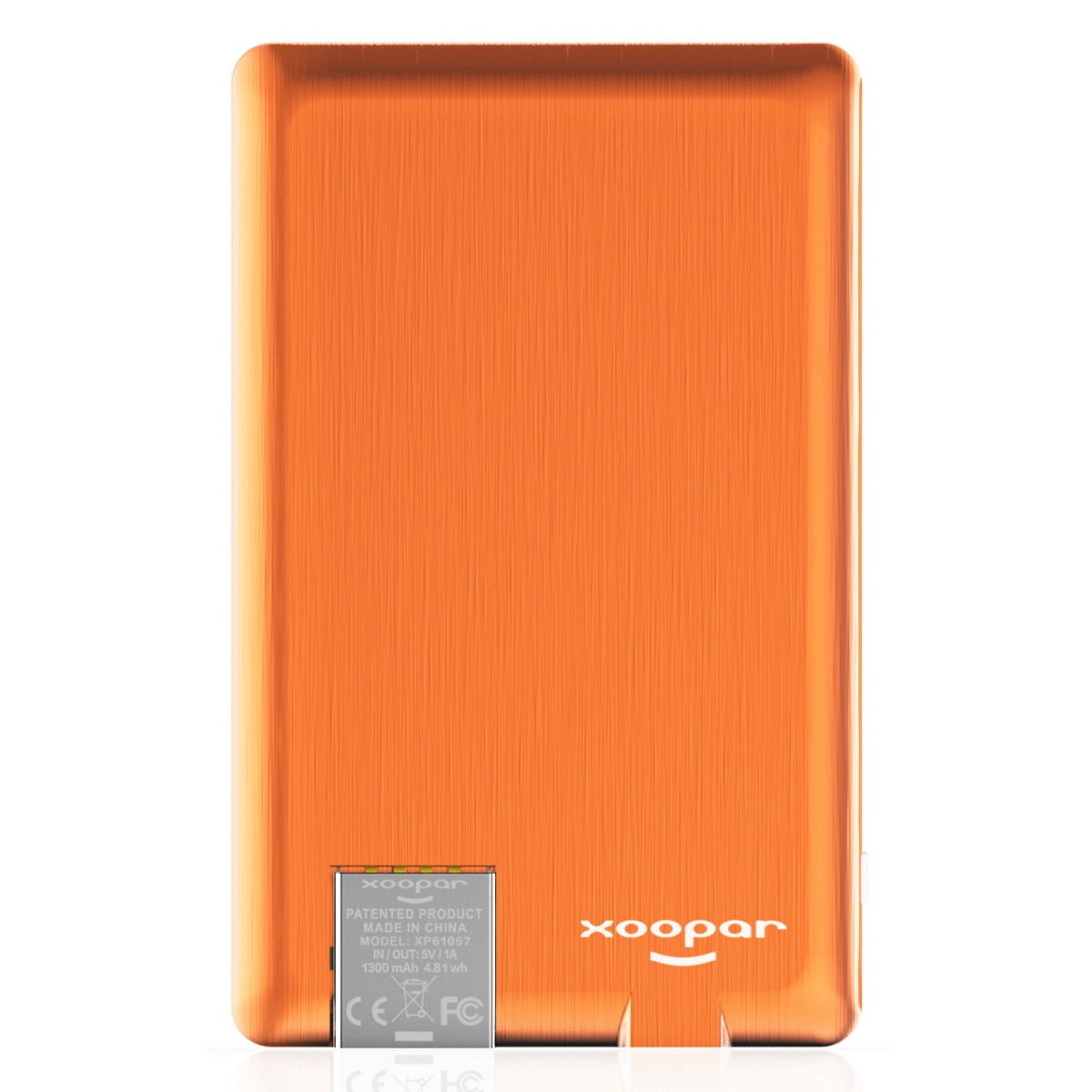 Xoopar พาวเวอร์แบงค์ (1300MAH, สีส้ม) รุ่น SLIM CARD XP61057.20RV