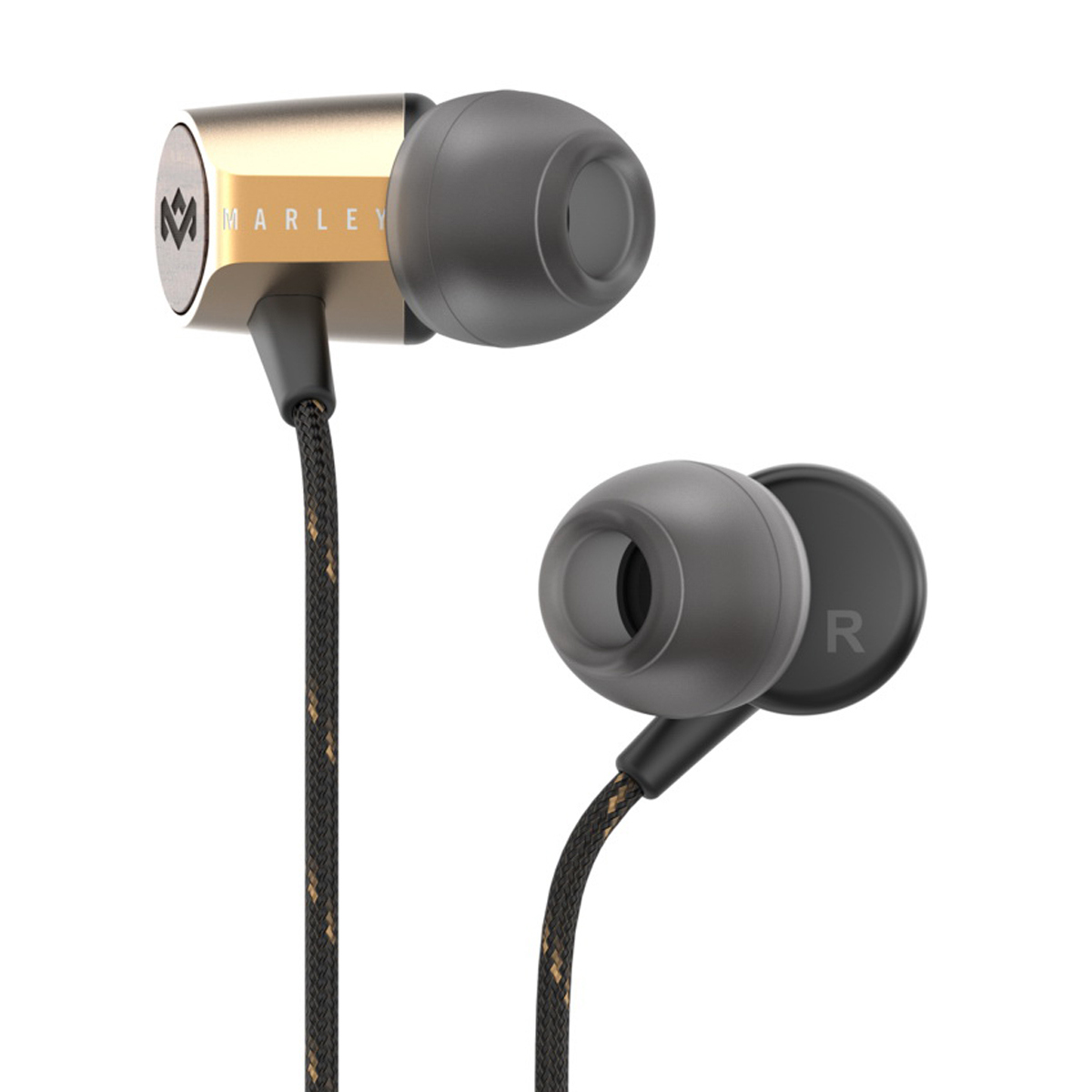 Marley In-Ear Wire Headphone (Brass) Uplift 2 Earbuds