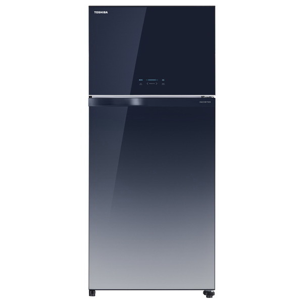 Toshiba Double Doors Refrigerator (21.8 Cubic,Glass Black) GR-AG66KA (XK)
