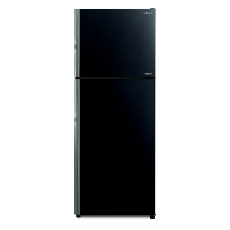  Hitachi Double Doors Refrigerator (14.4 Cubic, Glass Black) R-VGX400PF GBK	