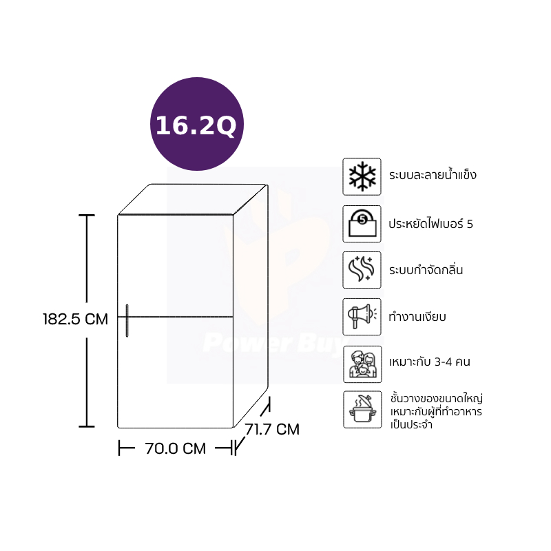 ตู้เย็น 2 ประตู 16.2 คิว SAMSUNG RT47CB668422ST