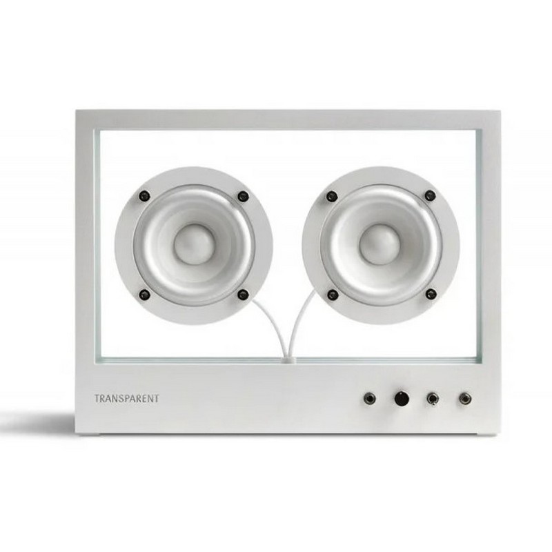 TRANSPARENT Bluetooth Speaker (30W,White) Small Transparent