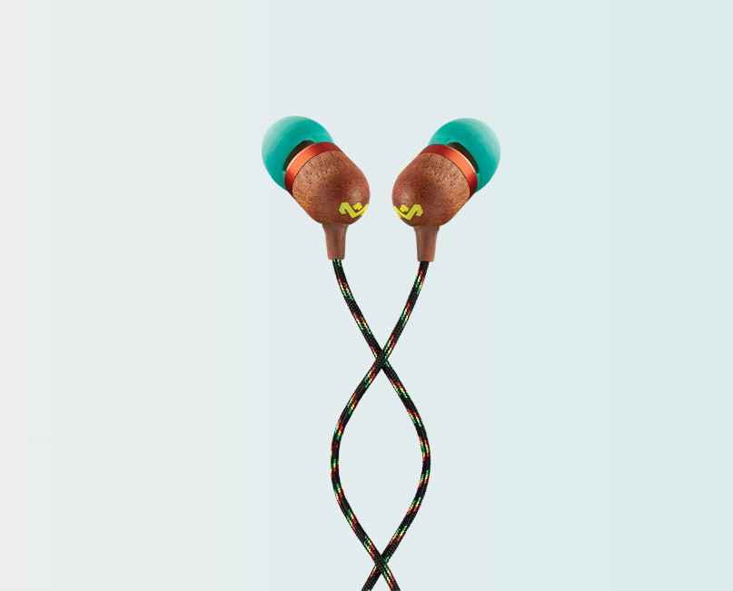 Marley In-Ear Wire Headphone (Rasta) Smile Jamaica Earbuds